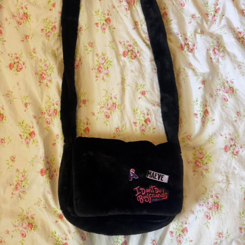 H&M x Sex Education Black Faux Fur Shoulder Bag